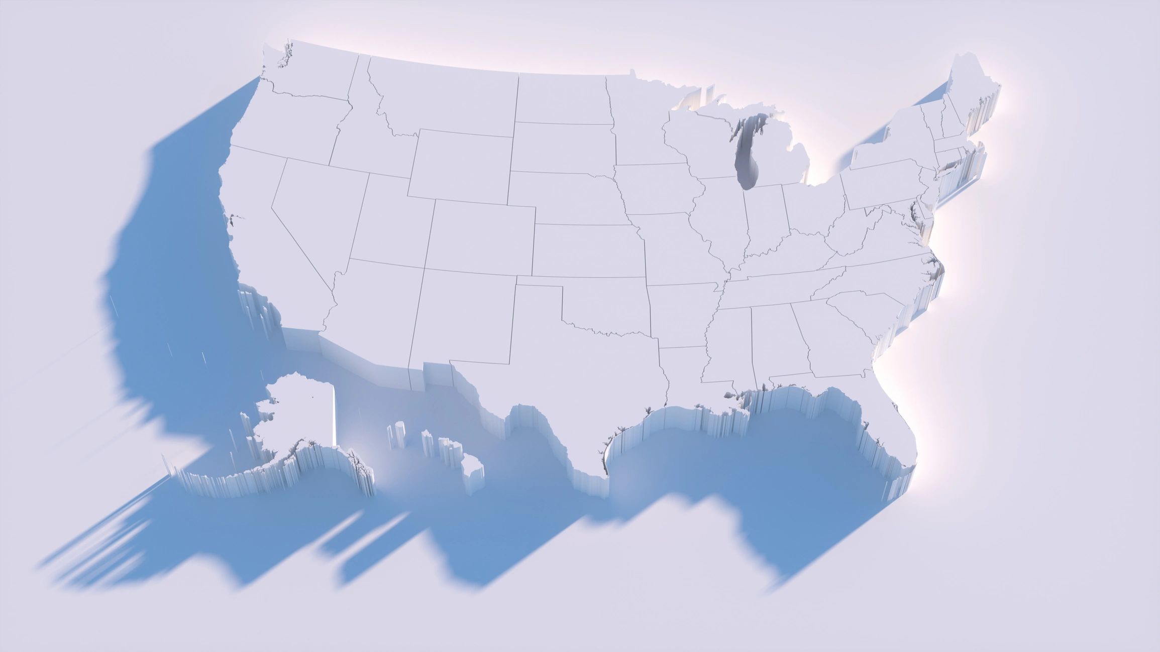 US construction site map representing national reach